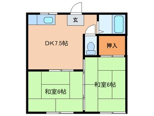 日吉ハイムの物件間取画像